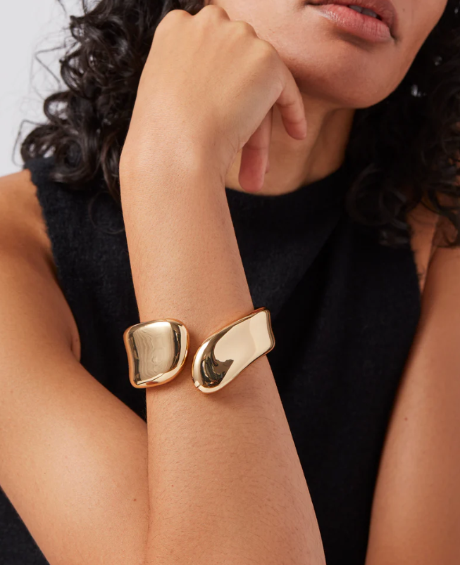 Jenny Bird Gold Solene Cuff Bracelet