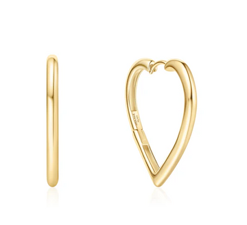 Ania Haie Gold Large Heart Hoop Earrings
