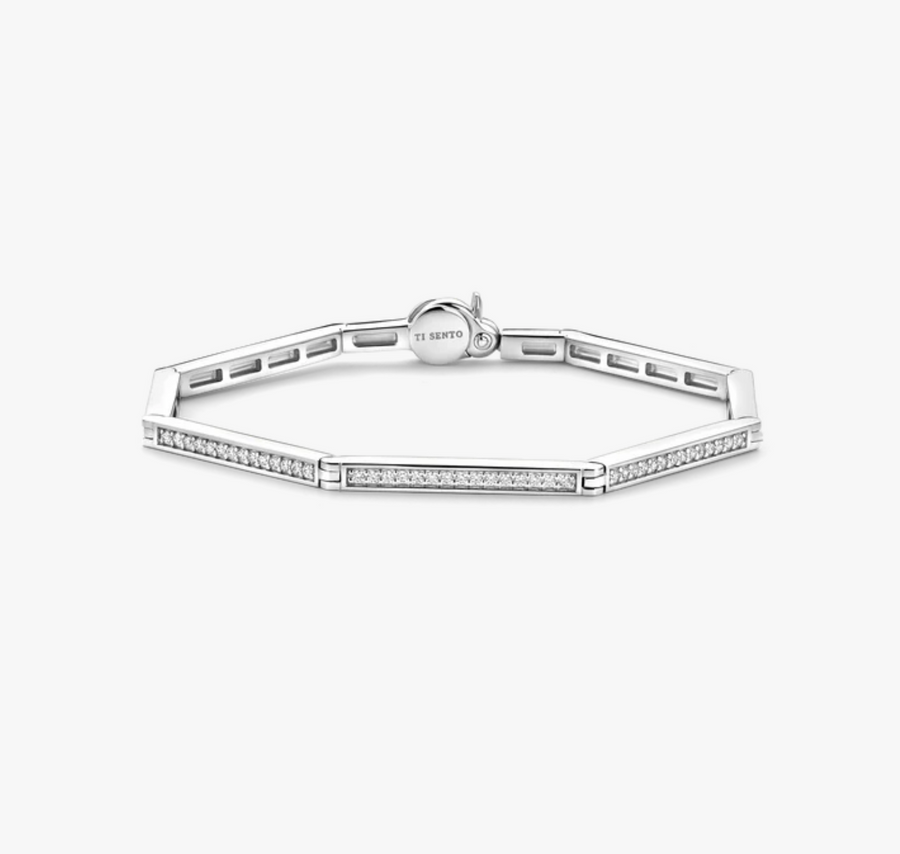 Ti Sento Silver Hexagon Bracelet