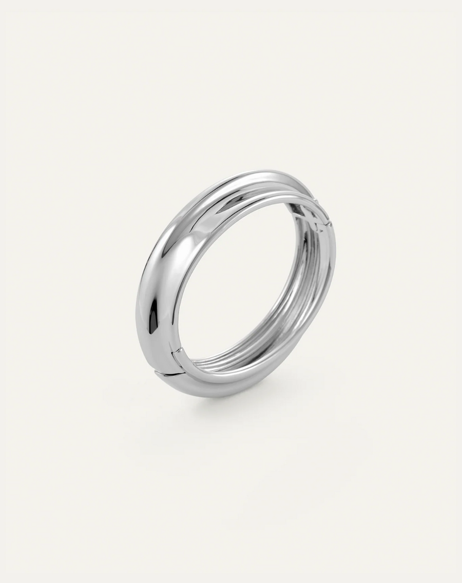 Jenny Bird Silver Lennon Bangle Size Large