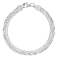 A.R.Z Steel 6mm Herringbone Bracelet 7 Inches