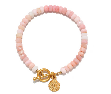 Satya Pink Opal Lotus Toggle Bracelet