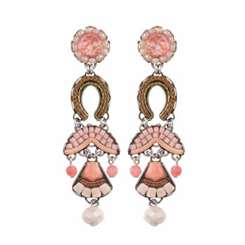 Ayala Bar Loopy Light Coral Leverback Earrings