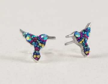 Mosaico Litmus Hummingbird Stud Earrings