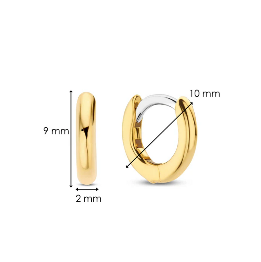 Ti Sento Gilded Gold Roundd Mini Huggie