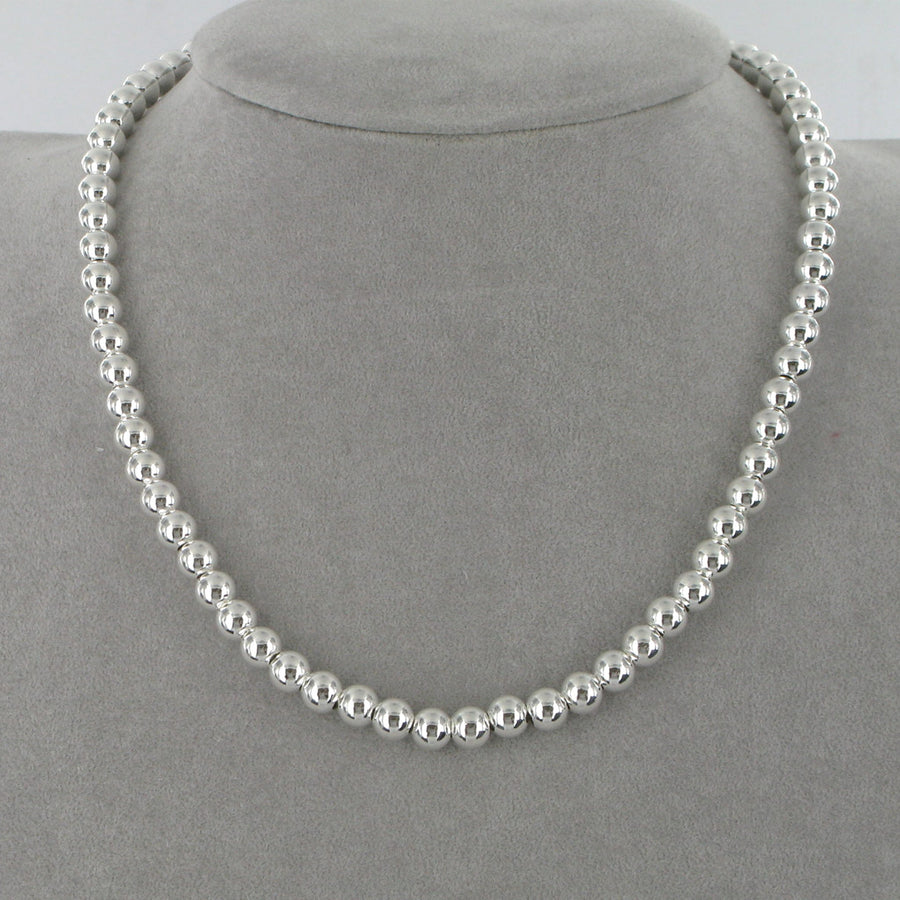 Marseille Sterling Silver Medium 6mm Ball Necklace