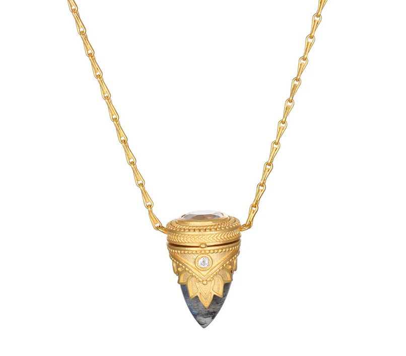 Satya Guiding Spirit Labradorite Locket Necklace