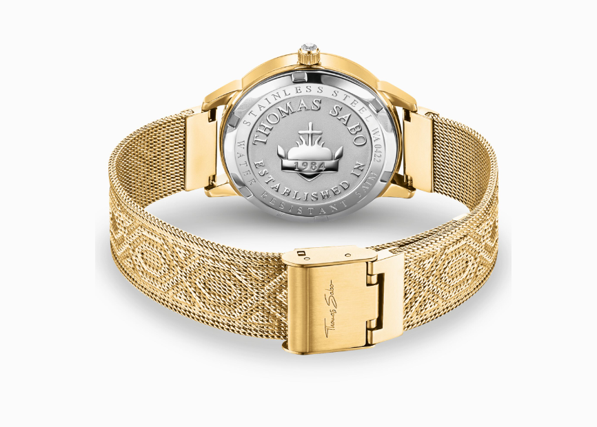 Thomas Sabo Gold And Black CZ Dragonfly Watch