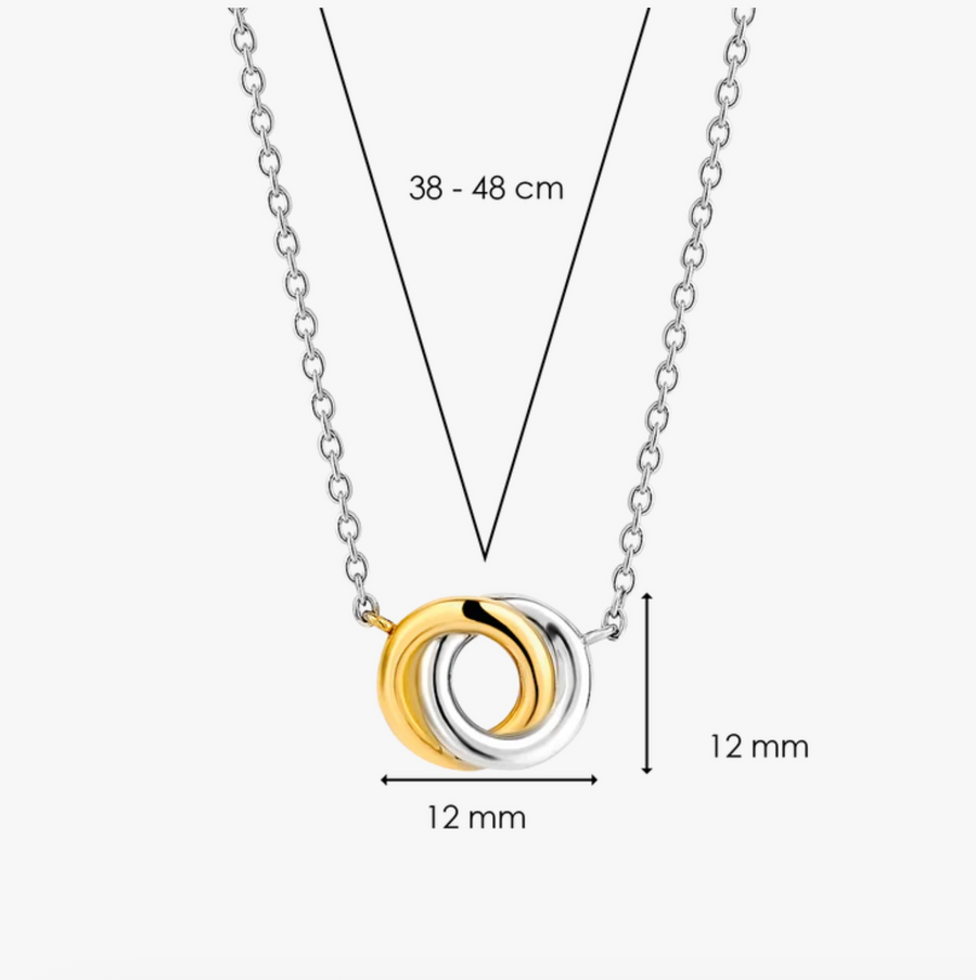 Ti Sento Two Tone Infinity Necklace