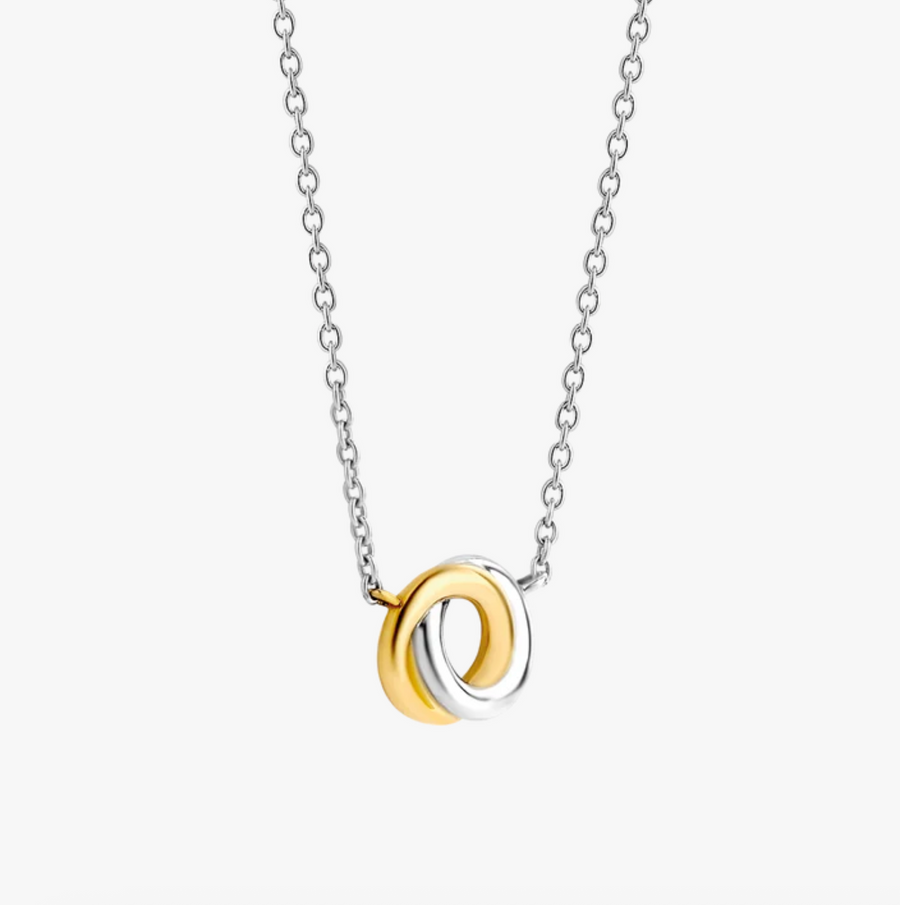 Ti Sento Two Tone Infinity Necklace