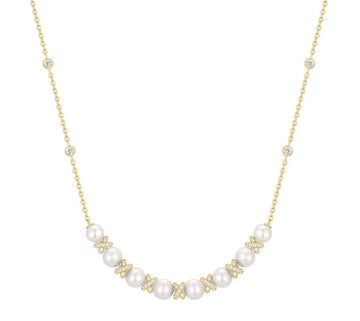 Ania Haie Gold Braided Shell Pearl Necklace