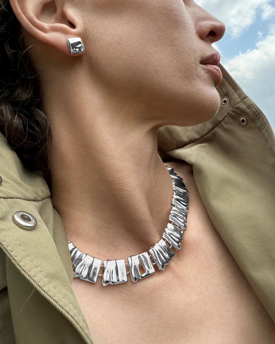 Jenny Bird Silver Sundra Collar Necklace