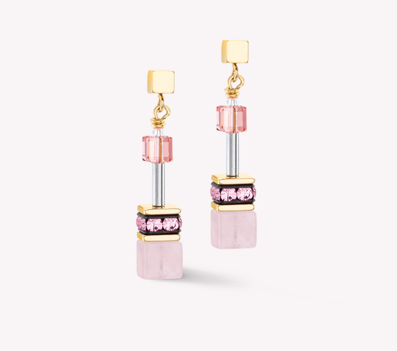Coeur De Lion Rose and Orange Post Earrings
