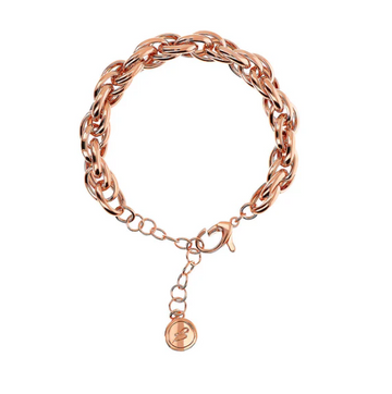 Bronzallure Braided Oval Link Bracelet