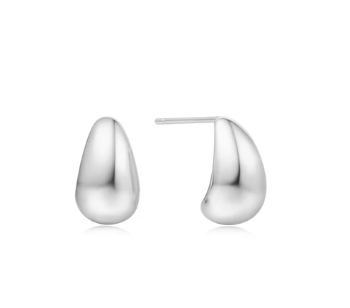 Ania Haie Silver Small Dome Hoops