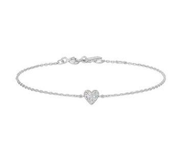 Ania Haie Silver Sweethear Pave Bracelet