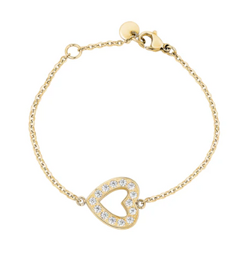 ARZ Gold CZ Heart Bracelet 7