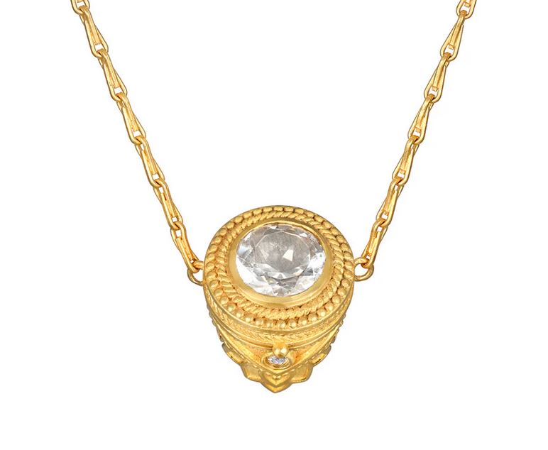 Satya Guiding Spirit Labradorite Locket Necklace