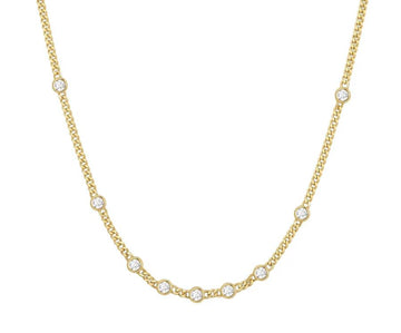 Ania Haie Gold Multi Station Bezel Stone Chain Necklace