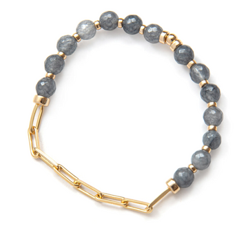 Beblue Gold Happy In Grey 'Be Effortless' Bracelet