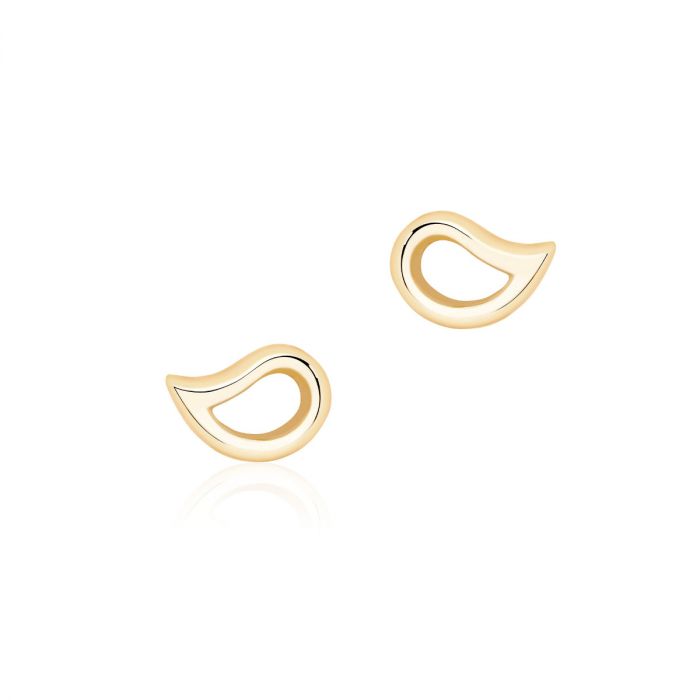 Birks 18kt Yellow Gold Small Petale Studs