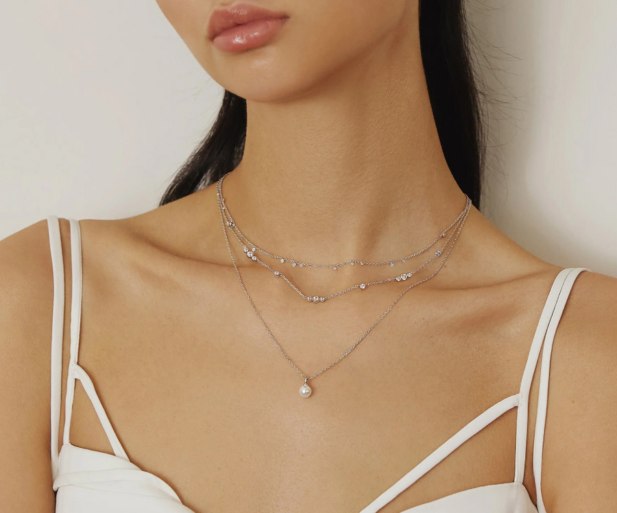 Ania Haie Silver Disc Station Necklace