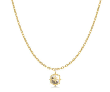 Ania Haie Gold Colour Block Shield Necklace