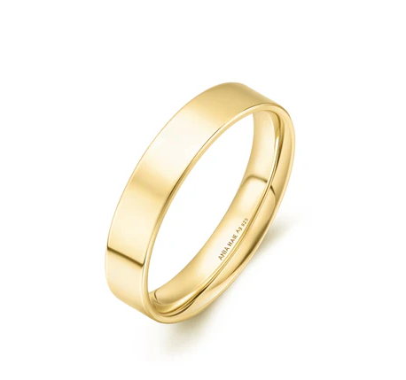 Ania Haie Gold 4mm Smooth Band Size 8.5