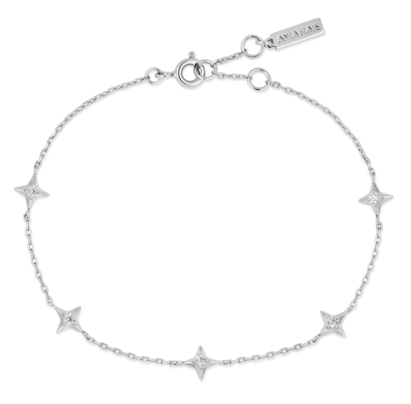 Ania Haie Silver Stars Station Bracelet