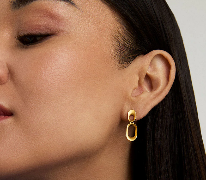 Dean Davdison Gold Bleecker Mini Drop Earrings