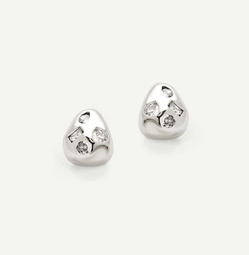 Olive And Piper Silver Ginny Stud Earrings