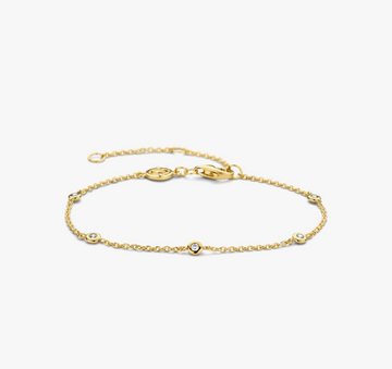 Ti Sento Gold Chain and CZ Bracelet