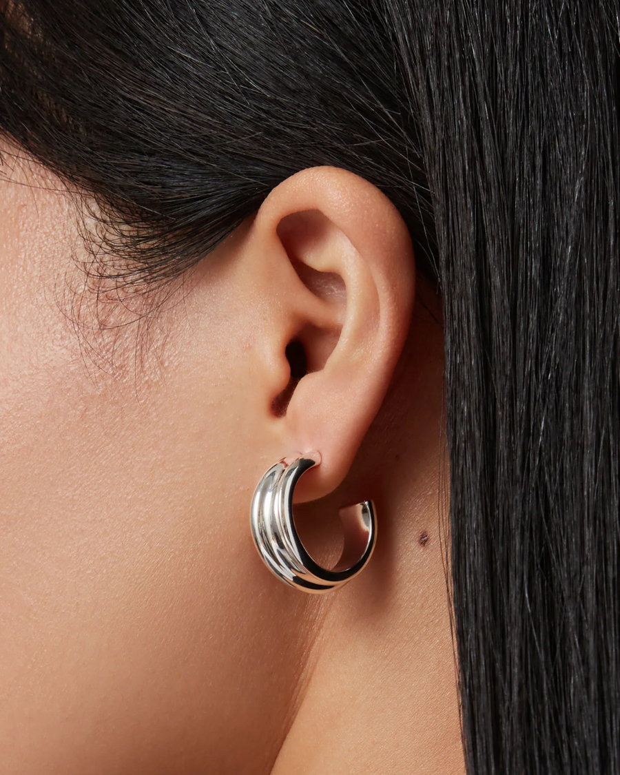 Jenny Bird Silver Lennon Hoop Earrings