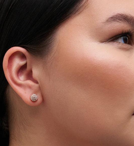 Hillberg And Berk White Small Sparkle Stud Earrings