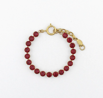 La Vie Parisienne Gold Ruby Crystal Bracelet