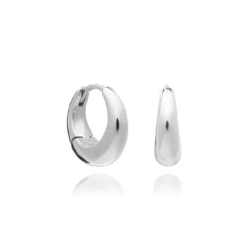 ARZ Steel 12mm Tiny Teardrop Huggie Hoops