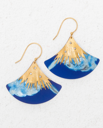 Holly Yashi Midnight Blue Aster Earrings