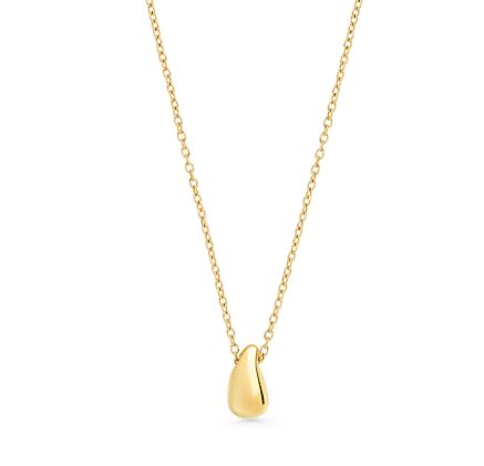 ARZ Gold Steel Teardrop Necklace