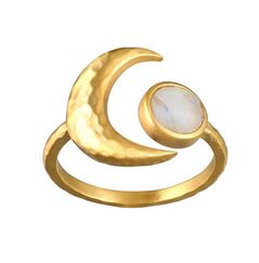 Cradeled In Light Moonstone Ring