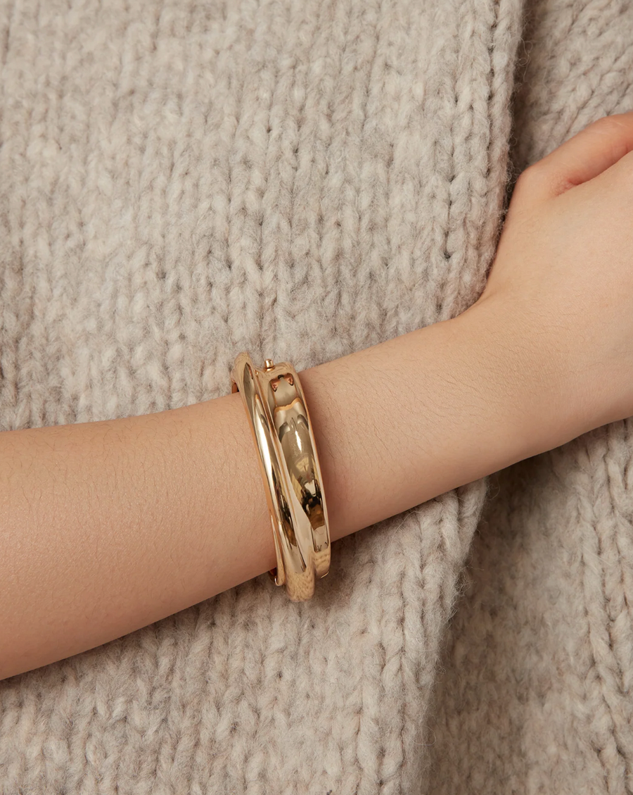 Jenny Bird Gold Lennon Bangle Size Medium