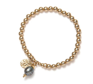 Beblue 'Be A Lady' Gold Tahitian Pearl Bracelet