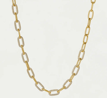 Dean Davidson Solene CZ Pave Linky Statement Necklace