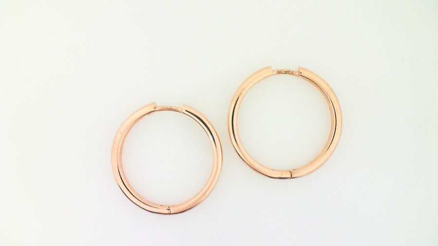 Kurshuni Rose Gold 24mm Tube Huggie Hoops