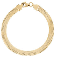 A.R.Z Steel 6mm Gold Herringbone Bracelet
