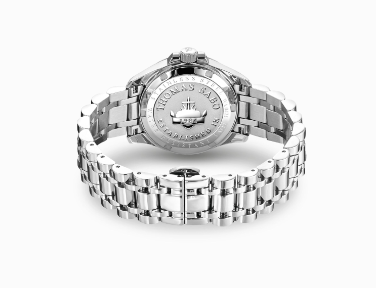 Thomas Sabo Silver And Black Divine Flower Watch