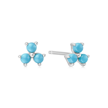 Ania Haie Silver Turquoise Lotus Studs