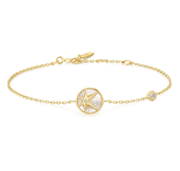 Ania Haie Gold Star Mother Of Pearl Bracelet