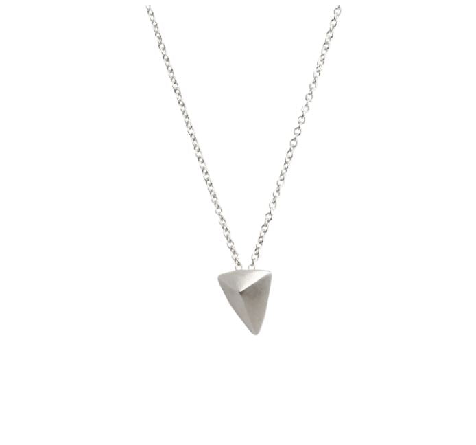 Dogeared Silver 'You Are Mighty' Pyramid Necklace