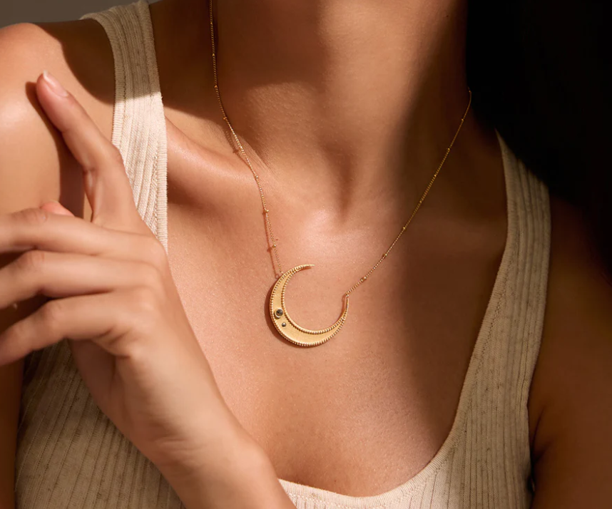 Satya Kindred Spirits Sparkling Moon Necklace