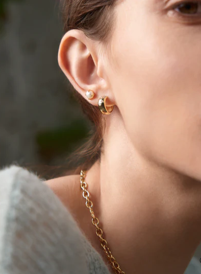 Ania Haie Gold Pearl Reversable Studs